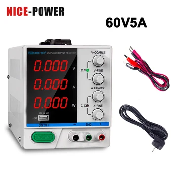 

DC Power Supply 60V5A LED Digital Switching Voltage Regulators Lab Adjustable Power Source Repair Tool 110V-220V LWPS6405DF