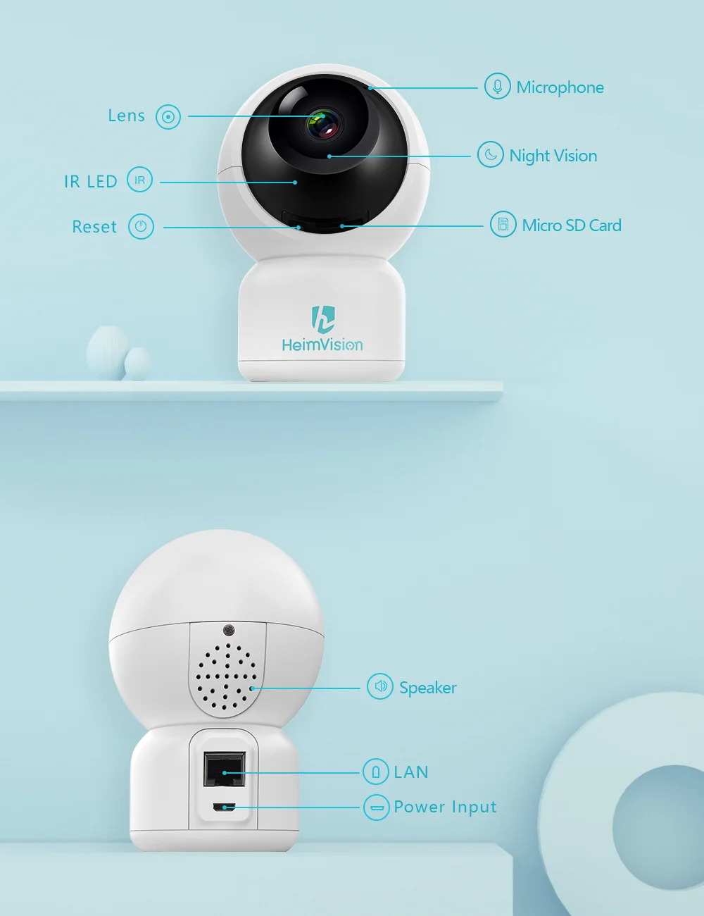 HeimVision HMB03MQ 1080P IP Камера Wi Fi Беспроводной наблюдения топливный фильтр грубой