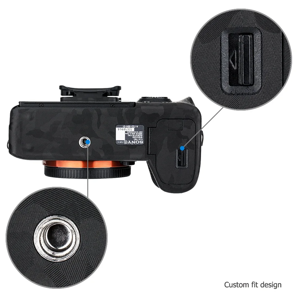 Pellicola Protettiva 3M Per Sony A7 III E A7R III - Adesiva Antigraffio Design Mimetico Nero - Foto 7