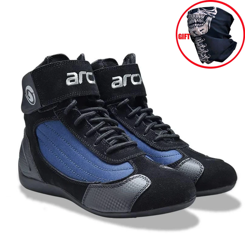 Мужские гоночные кожаные ботинки ARCX мотоциклетные ботильоны кроссовки для