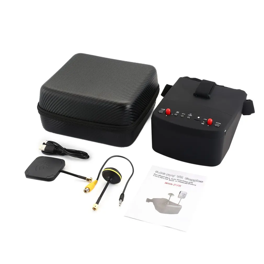 

LS-800D 5.8G 5in 40CH FPV Goggles Headset Receiver Monitor with HD DVR Dual Antenna Auto-searching for RC Racing Drone fz