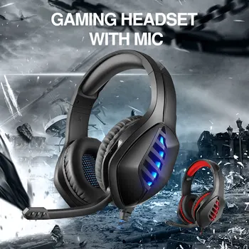 

Headphones 3.5mm Wired Gaming Headset Earphones Music Microphone For PS4 Play Station 4 Game PC Chat computer With Microphone