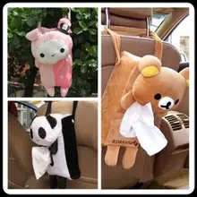 Висячие коробки для салфеток с медведем, автомобильная коробка для салфеток с пандой, автомобильная коробка для салфеток, держатель для салфеток, автомобильные аксессуары, коробка для салфеток, держатель для автомобиля