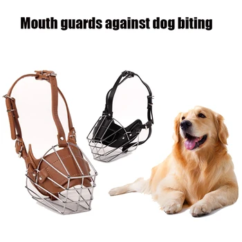 

Adjusting Pet Dog Muzzles Plastic Strong Dogs Muzzles Basket Design Anti-biting Dog Mouth Mask For Dog Cat Genuine Leather