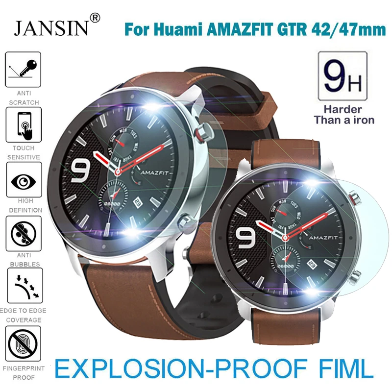 For Huami AMAZFIT GTR 42mm 47mm Protective Film Screen Protector Tempered Glass