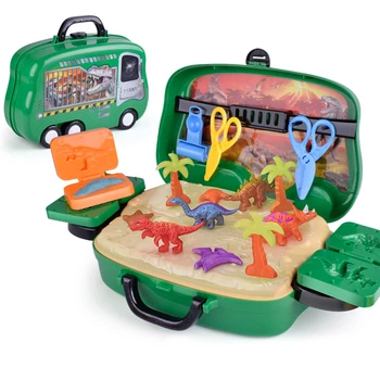 

DIY Design Dinosaur Model Toys Creative Kids Play Dough 3D Educational Toy Modeling Clay Plasticine Tool Kit for Children