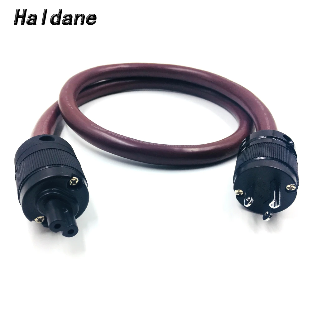 

Haldane HIFI Rhodium plated US AC Power Cord Cable with firgure 8 C7 IEC Connector Power Cable for AMP/CD Amplifier Player