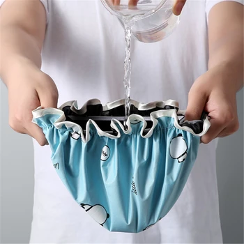

1pc Waterproof Shower Cap Cute Carton Color Change Bath Hat Hair Cover Elastic Bathing Cap for Women Salon Bathroom Accessories