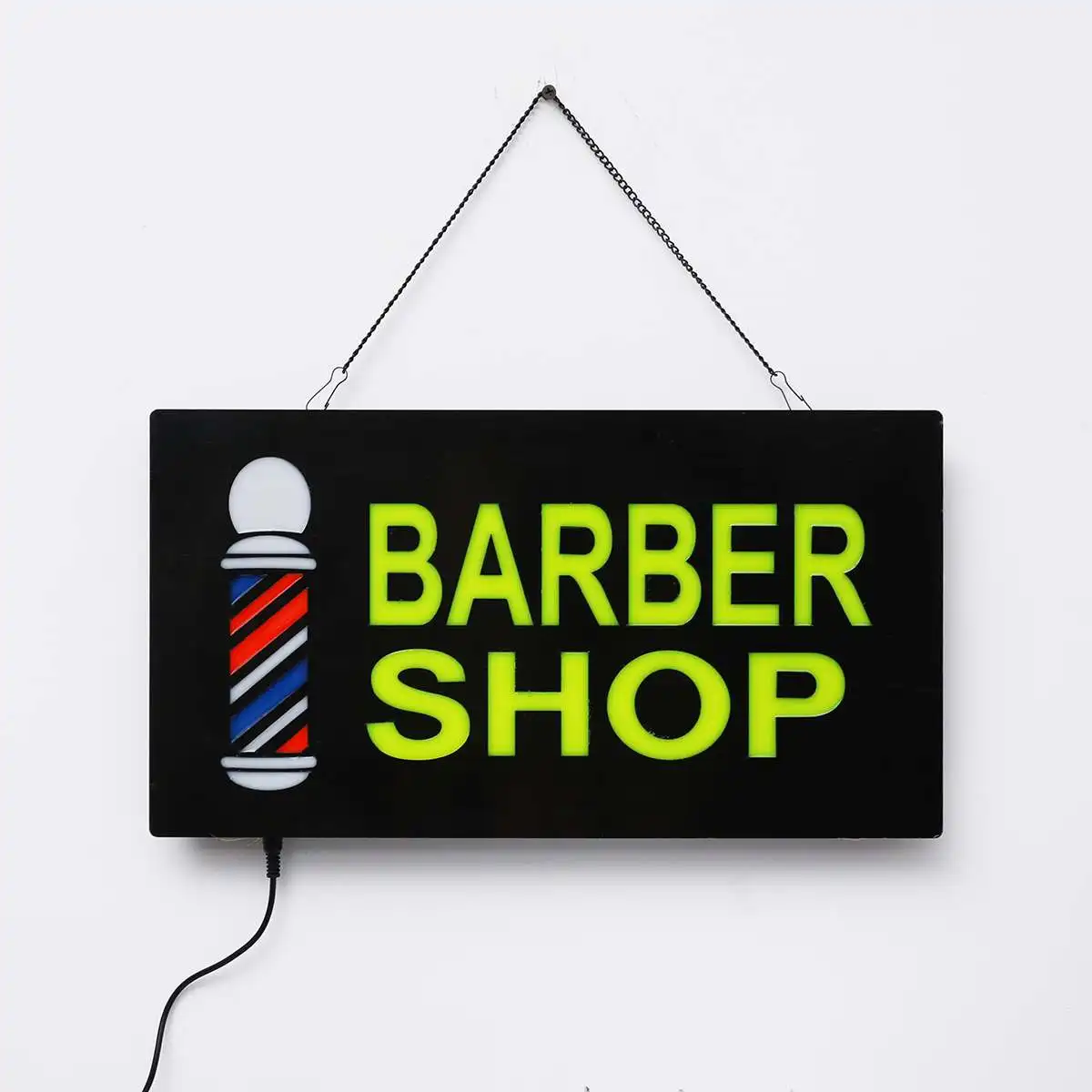 

43*23*3.5cm Barber Shop LED Hanging Sign Lights Board Pub Club Window Display Lamp Decoration Commercial Advertising Lighting