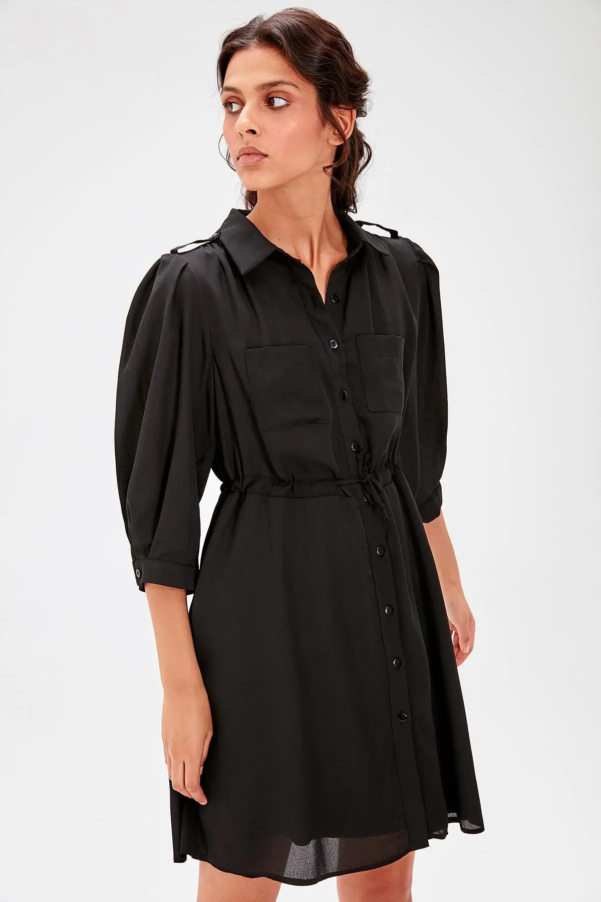 

Trendyol Black Lacing Detail Dress TWOAW20EL0405