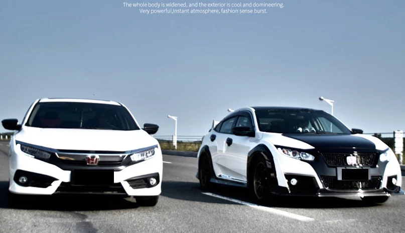 Для HONDA CIVIC переднее колесо для бровей+ заднее колесо для бровей for16-18 Honda Civic10TH окруженный широким колесом для бровей Комплект Авто