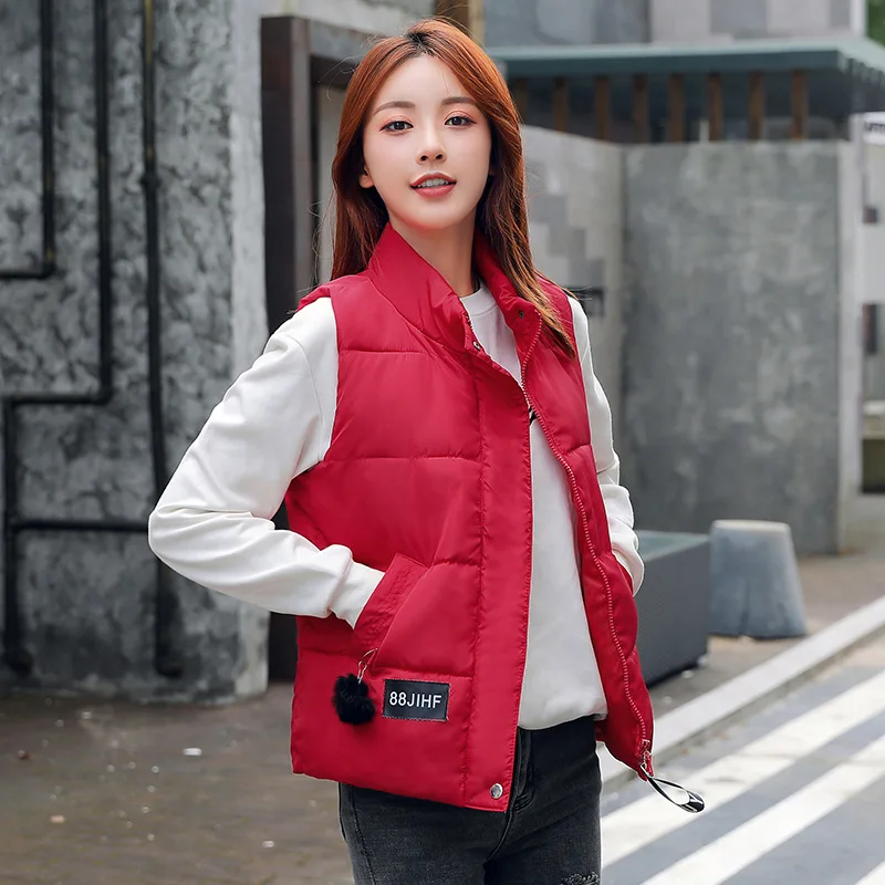 

Down Jacket Cotton-padded Clothes Waistcoat GIRL'S Autumn And Winter New Style Korean-style Loose Thick Cotton-padded Clothes Mi