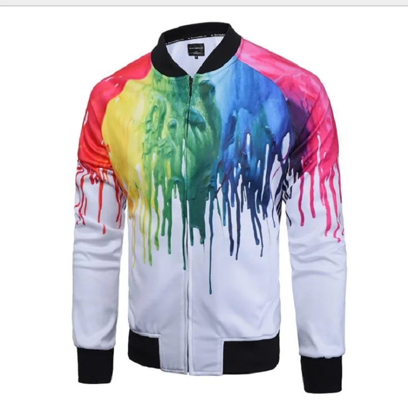 

NF011 spring men jacket fashion gradient color thin hooded sweatshirt mens slim zipper