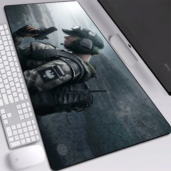 

Big Gaming Mouse Pads Rainbow Six Natural Non-slip Rubber Computer Mice Pad XXL Anti-slip Notebook Mats Locking Edge 900x400mm