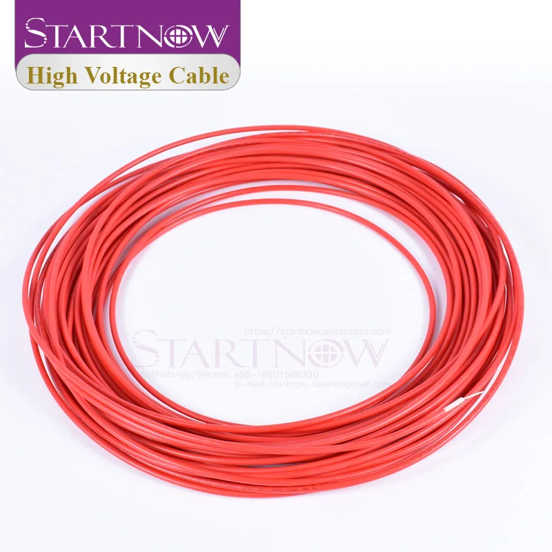 Кабель высокого напряжения 40 кВ 22AWG красный положительный провод для лазерного