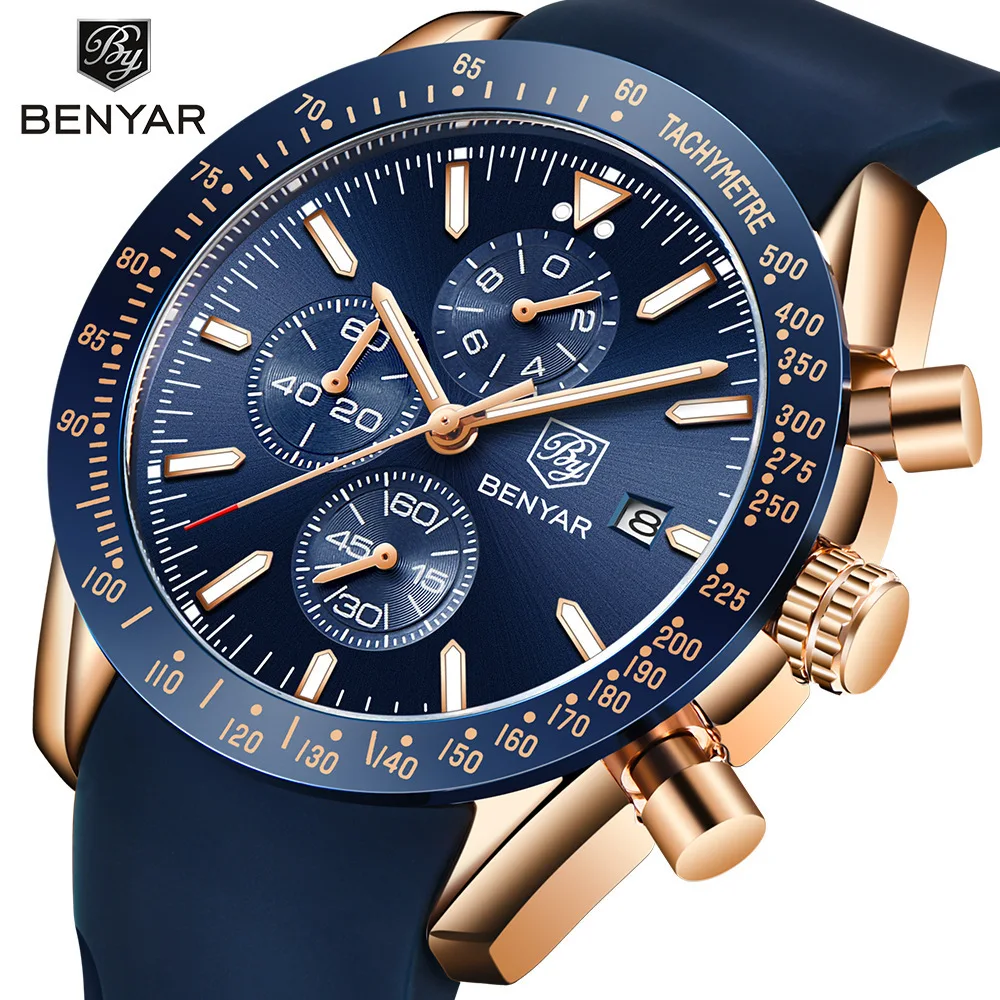 

Jacobin Watch Men's Quartz Watch Multi-functional Waterproof Sports-Style Fashion MEN'S Watch MEN'S Watch Silicone Wrist Watch