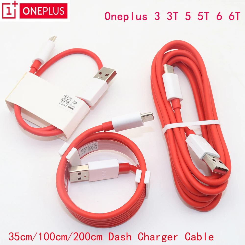 Оригинальный кабель OnePlus 6T 5t 5 3t 3 35/100/150/200 см USB 1 Type C быстрый зарядный для One Plus Three