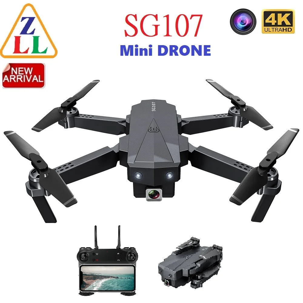 

New SG107 Mini Drone 4K HD Dual Camera Foldable Portable Quadcopter One Click Return FPV Drone Follow Me RC Quadcopter Boy Toy