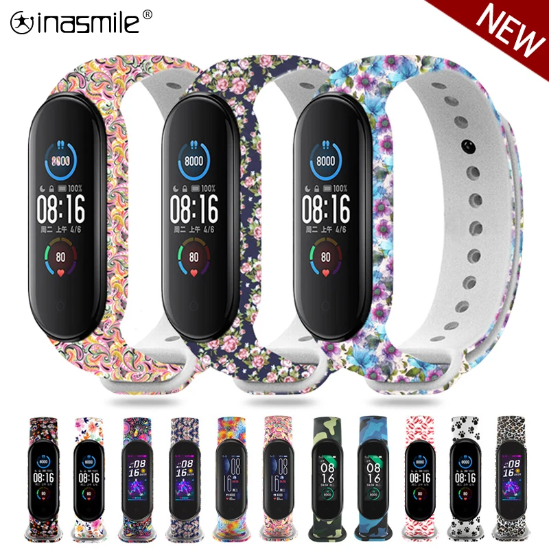 Мягкий силиконовый ремешок для xiaomi Mi band 3 4 5 6 | Электроника