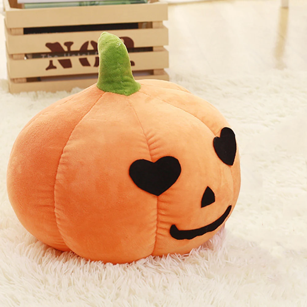 22/45cm Kawaii Pumpkin with Hat Plush Toy Halloween Stuffed Doll Children Gift Christmas