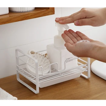 

Holder Storage Rack Rag Storage Shelf White 18.5 * 12 * 10cm Kitchen Drain Rack