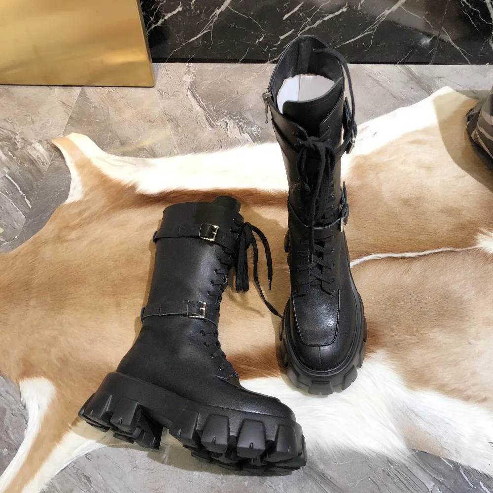 Women's Leather Combat Boots