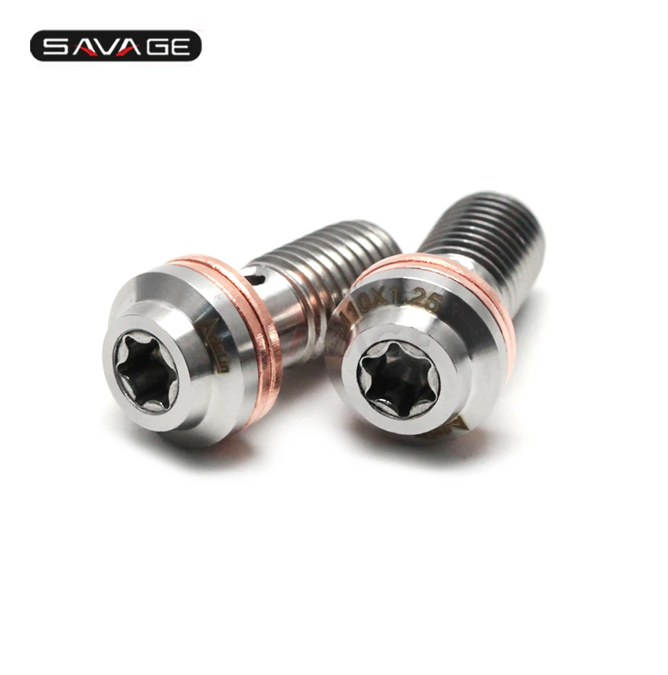 S  Motorcycle Universal stainless Banjo Bolt  FrontRear Brake Master Cylinder Screw M10X1.25 (8)