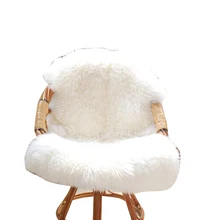 Украшение для дома высокое качество белый мягкий не повредит кожу Имитация шерсти кожаный ковер коврик шерстяное одеяло для спальни моющиеся гостиная