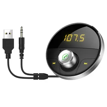 

Bluetooth Aux Handsfree Car Kit 3.5Mm Jack o Mp3 Player With Tf Slot Wireless Fm Transmitter Auto Car Usb Adapter - Hy62