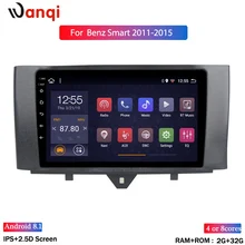 Для Benz Smart Fortwo 2011- автомобильный Радио мультимедийный видео плеер Navi gps Android 8,1 аксессуары SWC BT wifi Sedan No dvd
