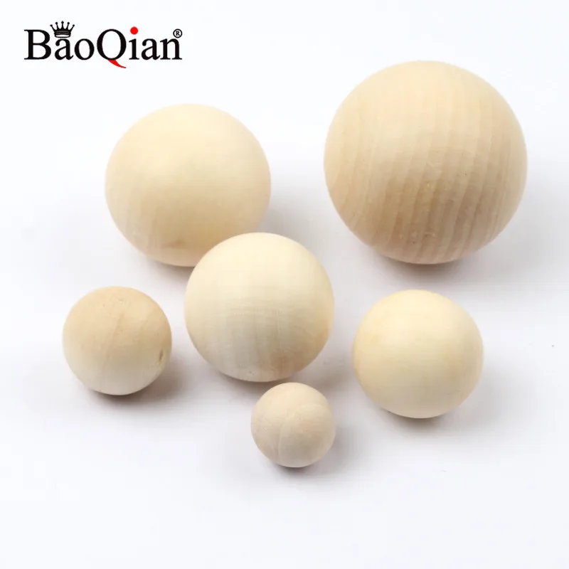25 mm wooden loose beads 60 pieces FADACAI Round wooden beads without drilling wood unfinished craft balls art craft supplies DIY projects natural colours for crafts and painting