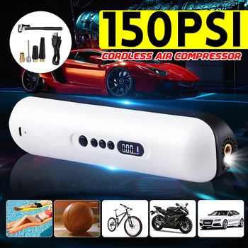 

Car Wireless Inflatable Pump 12V Portable Car Air Pumps Electric Tire Inflator LCD Digital Rechargeable For Auto Emergency