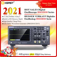 Osciloscópio digital Hantek DSO2C10 2CH осциллограф de armazenamento digital 100M/1G amostragem DSO2D10 2CH + 1CH Com fonte de sinal