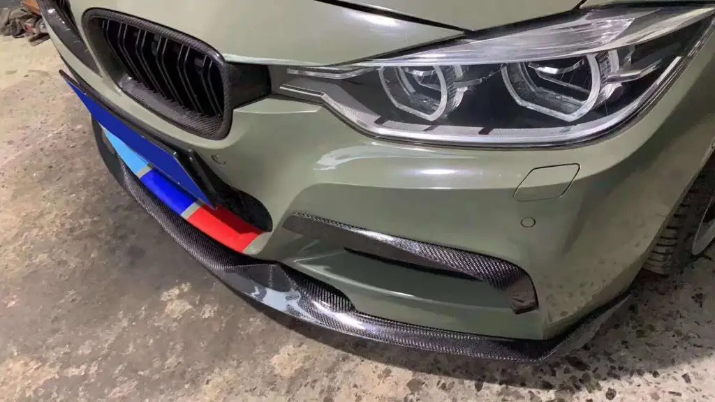 Углеродное волокно Racing передние сплиттеры губ для BMW 3 серии F30 М Спорт 320i 325i 328i 340i 2012+ передние сплиттеры бампер для губ фартуки