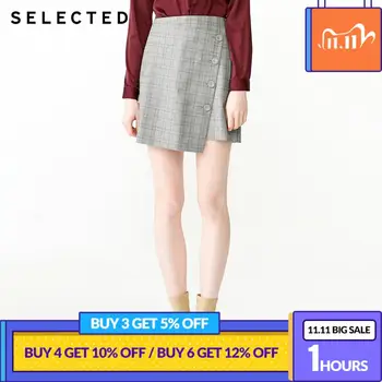 

SELECTED Women's Plaid Trendy Retro Check A-lined Short Skirt S|41914C504
