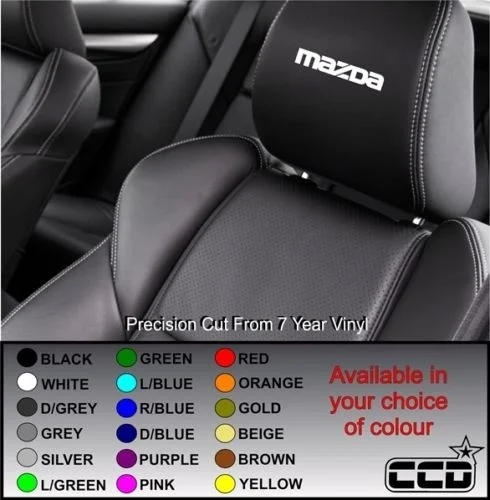 

For MAZDA / HEADREST DECALS MAZDA BADGE LOGO Vinyl Stickers -Graphics X5