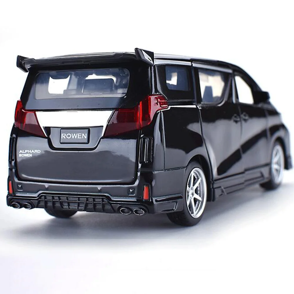 1/32 мини литьевая машина для Toyota Alphard модель с музыкальной игрушкой светильник