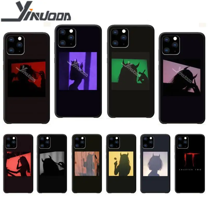 Yinuoda черный минималистичный эксклюзивный чехол для телефона Iphone 5s Se 6 6s 7 8 Plus X Xs Max