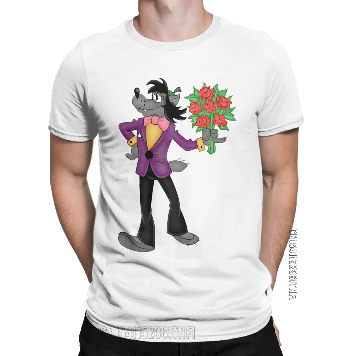 

Men's Volk Nu Pogodi Russian Cartoon Wolf T Shirts Pure Cotton Tops Casual Classic Round Neck Tees Birthday Present T-Shirt