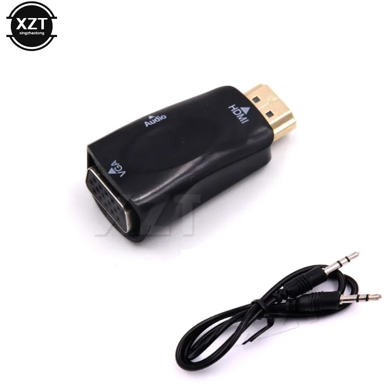 HDMI к VGA адаптер HD 1080P с 3,5 мм аудио адаптер кабель конвертер мужчин и женщин для ПК ноутбук проектор Компьютер ТВ коробка
