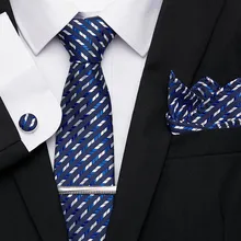 Шелковые галстуки человек деловой, для жениха галстук-бабочка роскошный 7,5 см Для Мужчин's классический платок Зажимы для галстука, запонки галстук набор аксессуаров