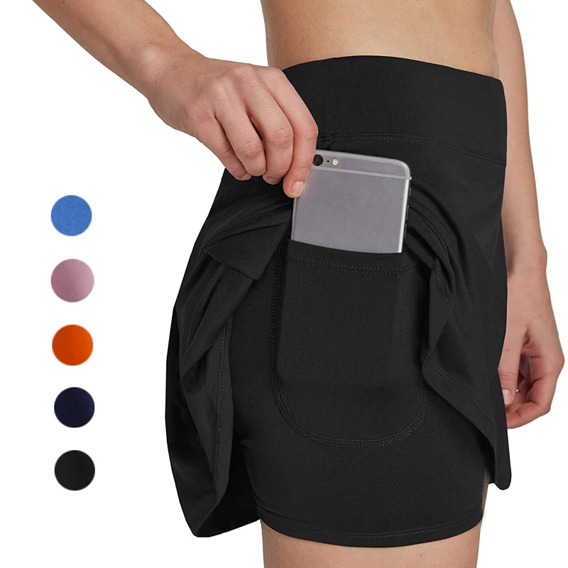 Спортивная короткая юбка Skort для йоги фитнеса гольфа тенниса бега под водой с