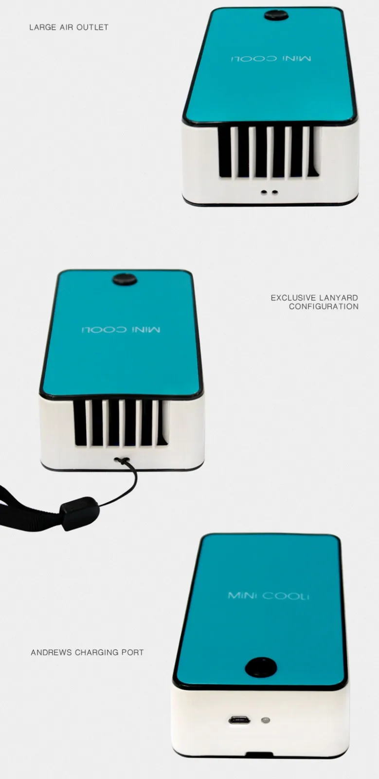 Перезаряжаемый портативный мини настольный вентилятор USB карманный кондиционер увлажнение, охлаждение вентилятора