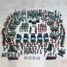 Besegad 307 шт Пластиковые армейские мужские фигурки боевая группа военный солдат игровой набор с армейской базой модель игрушки аксессуары
