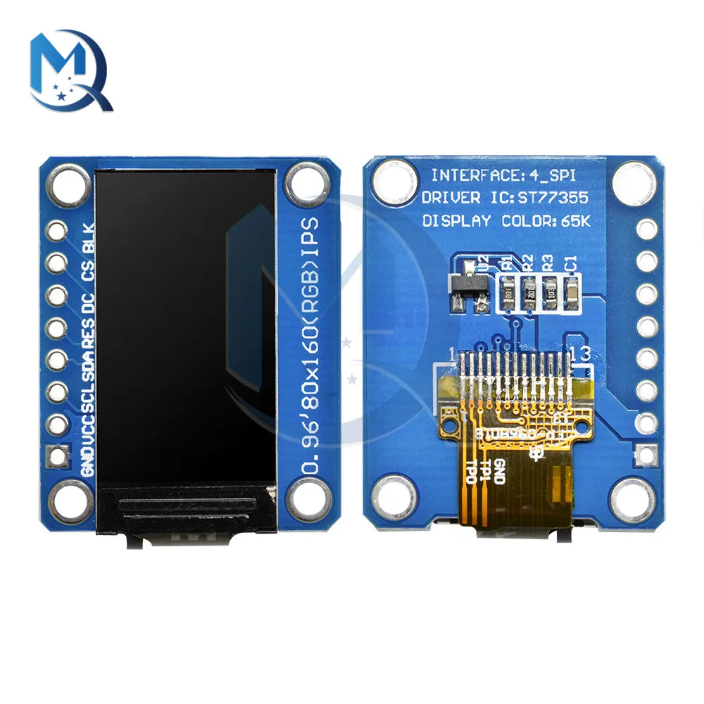 

3.3V 0.9 inch LCD Display Module ST7735S Driver 80x160 Resolution IPS Full Color Screen LCD Module SPI Serial Interface For Ardu