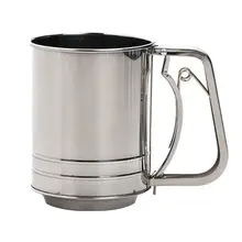 Ручной инструмент для выпечки торта из нержавеющей стали ручной муки порошок сетка чашка сито шейкер, мука, кухня, фильтр Y5GB