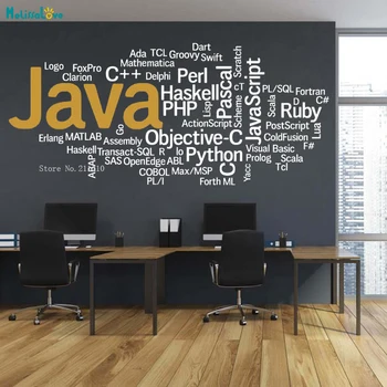 

Java Office Wall Decal Programming Sticker Network Engineering Decor Quote Removable Network Worker Murals YT2591
