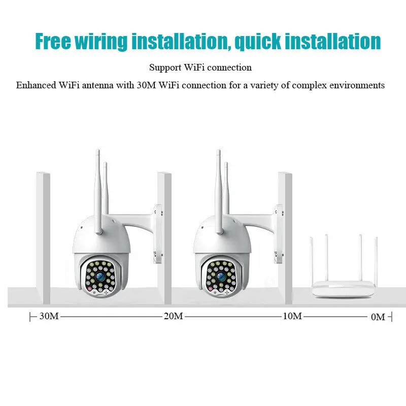 Горячая продажа 1080P HD IP водонепроницаемая камера видеонаблюдения Открытый WiFi PTZ