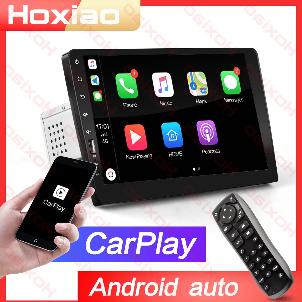 1 DIN встроенный MP3 Carplay Android Авто 2 din Автомобильный Радио плеер с Сенсорное Зеркало