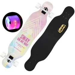 105*25 CM Skateboard Longboard Chinese Maple Four Wheels Double Rocker Brush Street Board Deck Emery Paper Paint Bracket